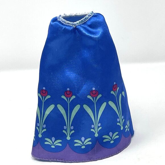 Disney Other - Disney Frozen Princess Anna Doll Skirt Blue Satin Floral Flowers Accessory